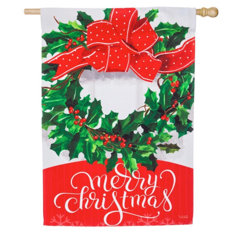 Evergreen 'Merry Christmas' Outdoor Garden Flag